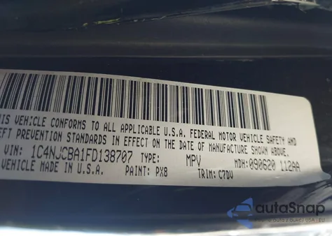 2015 Jeep Compass Sport from USA, damaged, VIN 1C4NJCBA1FD138707